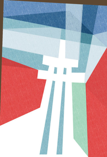 Painting titled "Three Crosses II" by Mikemonte, Original Artwork