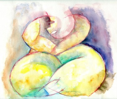 Painting titled "Maltese Goddess" by Mikemonte, Original Artwork