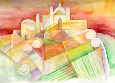 Painting titled "Mdina II" by Mikemonte, Original Artwork