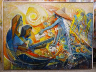 Peinture intitulée "Insouciance de la j…" par Pierre Baldi, Œuvre d'art originale