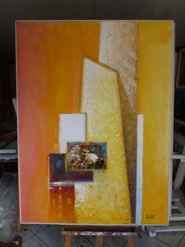 Peinture intitulée "L'engrenage" par Pierre Baldi, Œuvre d'art originale
