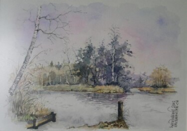 Painting titled "Hausumersee-CH" by Beytullah Şavkin, Original Artwork