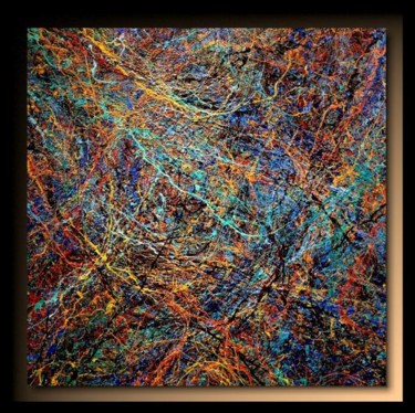 「Abstraction P297」というタイトルの絵画 Tehosによって, オリジナルのアートワーク, オイル