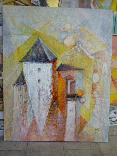 Peinture intitulée "pigeonnier" par Pierre Baldi, Œuvre d'art originale