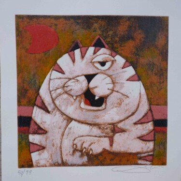 Pittura intitolato "GATTONE" da Franco Anselmi, Opera d'arte originale