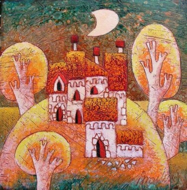 Pittura intitolato "ANCIENT LANDSCAPE" da Franco Anselmi, Opera d'arte originale, Altro