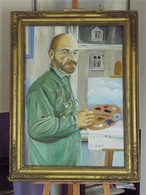 Peinture intitulée "moi" par David Marchal, Œuvre d'art originale, Huile