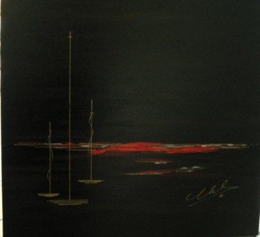 Painting titled "SANS LUNE" by Roger Chastel, Original Artwork