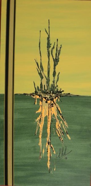 Painting titled "FAUX REFLET" by Roger Chastel, Original Artwork