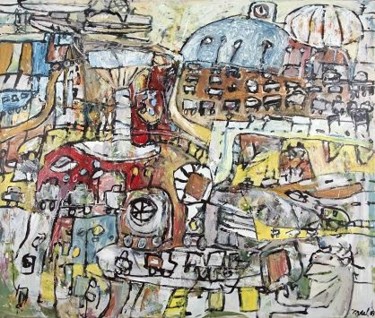Painting titled "logic man" by Tuul, Original Artwork