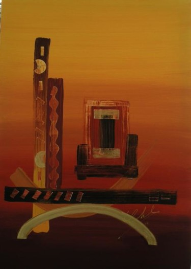 Painting titled "AUX PORTES DU DESERT" by Roger Chastel, Original Artwork