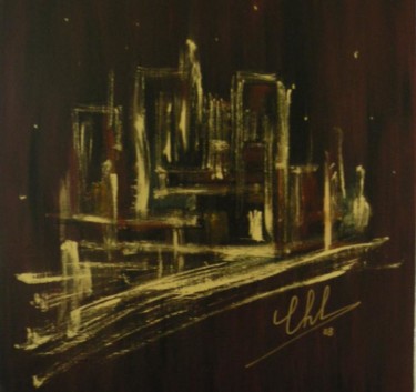 Painting titled "CITY" by Roger Chastel, Original Artwork