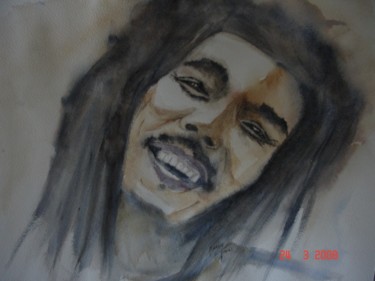 Ζωγραφική με τίτλο "BOB MARLEY" από Maryse Tisnés, Αυθεντικά έργα τέχνης