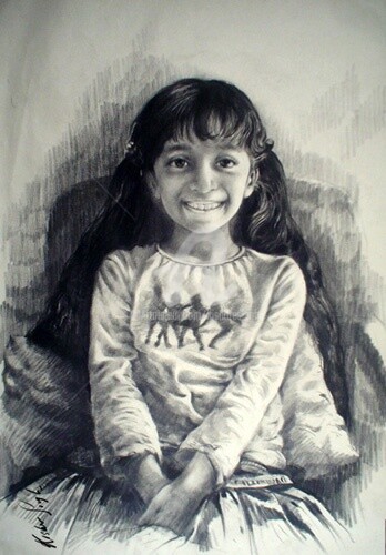 Painting titled "Pari" by Kishore Singh, Original Artwork, Oil