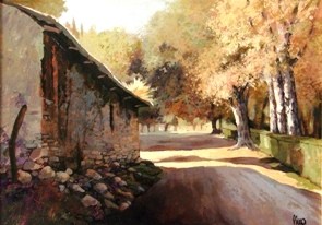 Peinture intitulée "Casa de adobe" par Aldo Picco, Œuvre d'art originale