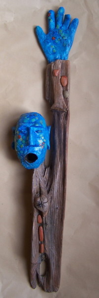 Sculpture intitulée "à bras fort, à main…" par Anne-Frédérique Ferret, Œuvre d'art originale, Terre cuite