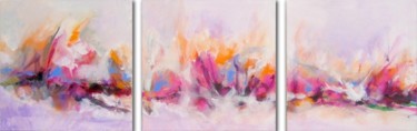 Schilderij getiteld "Points de vue-paysa…" door Gérard Esquerre, Origineel Kunstwerk, Acryl Gemonteerd op Frame voor houten…