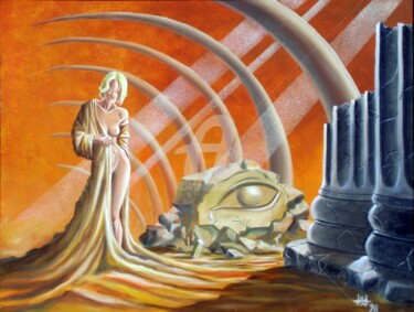 Naissance d'Orianna Peinture intitulée "Naissance d'Orianna" par Marc Lallemand (Markkus), Œuvre d'art originale, Huile