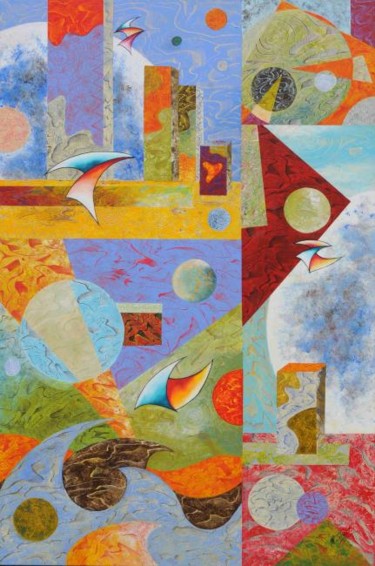 Peinture intitulée "le temps fait la di…" par Philippe Sidot Et Charlotte Carsin, Œuvre d'art originale