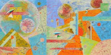 Peinture intitulée "les oiseaux portent…" par Philippe Sidot Et Charlotte Carsin, Œuvre d'art originale