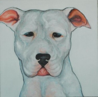 Peinture intitulée "PITBULL" par Joe Johnson, Œuvre d'art originale, Autre