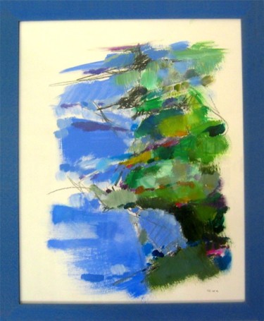 「Cinque Terre entre…」というタイトルの絵画 Gérard Esquerreによって, オリジナルのアートワーク, アクリル