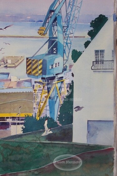 Peinture intitulée "Brest Kérangoff: la…" par Claude Marchalot, Œuvre d'art originale, Huile
