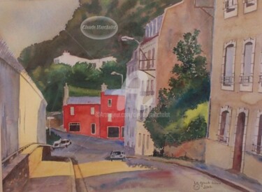 Peinture intitulée "Brest, La grande ri…" par Claude Marchalot, Œuvre d'art originale, Huile