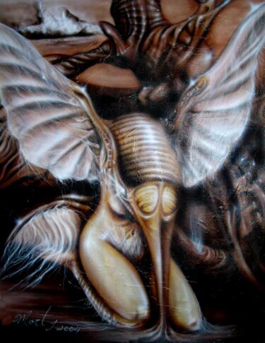 L'oiseau-mouche Peinture intitulée "L'oiseau-mouche" par Marc Tremblay, Œuvre d'art originale, Autre