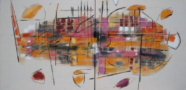 Painting titled "OGM, Diptyque" by B.Piatti, Original Artwork, Oil