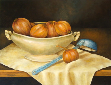 Venetian Table Peinture intitulée "Venetian Table" par Allegretto, Œuvre d'art originale, Acrylique Monté sur Châssis en bois