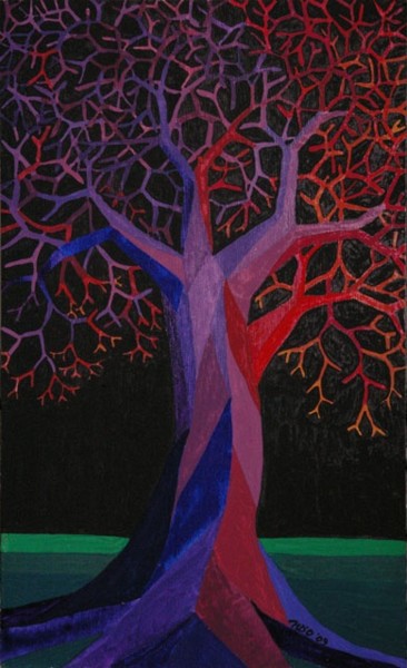 Pittura intitolato "ALBERO 1 - tempere" da Narciso Dall Orto, Opera d'arte originale, Olio