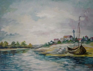 Peinture intitulée "Oubli" par George Panturu, Œuvre d'art originale