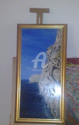 Painting titled "Neptune Caves, Sard…" by Elen Gera, Original Artwork, Oil