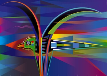 数字艺术 标题为“Klimavogel | Climat…” 由Bernd Wachtmeister, 原创艺术品, 2D数字工作