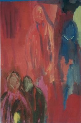 Peinture intitulée "fete amazigh" par Abdesslam Amraoui, Œuvre d'art originale, Huile