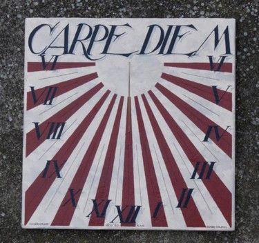 Artigianato intitolato "meridiana carpe diem" da Silvia Benfenati, Opera d'arte originale