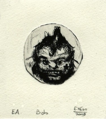 Dessin intitulée "Bob." par Frhégo, Œuvre d'art originale, Autre