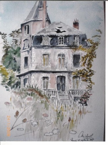 maison bagnères Peinture intitulée "maison bagnères" par Mickael Thébault, Œuvre d'art originale