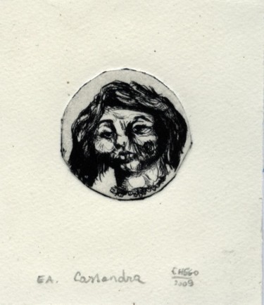Dessin intitulée "Cassandra." par Frhégo, Œuvre d'art originale