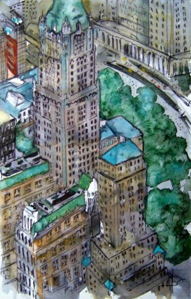 Peinture intitulée "woolworth 2" par Bruno Dumont, Œuvre d'art originale, Huile