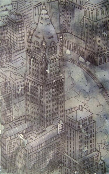 Peinture intitulée "woolworth 3" par Bruno Dumont, Œuvre d'art originale, Huile