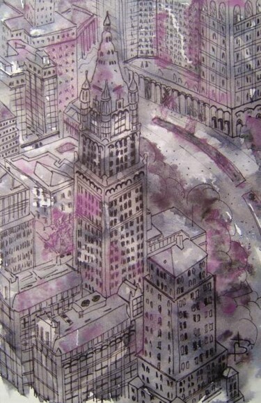 Peinture intitulée "woolworth 4" par Bruno Dumont, Œuvre d'art originale, Huile