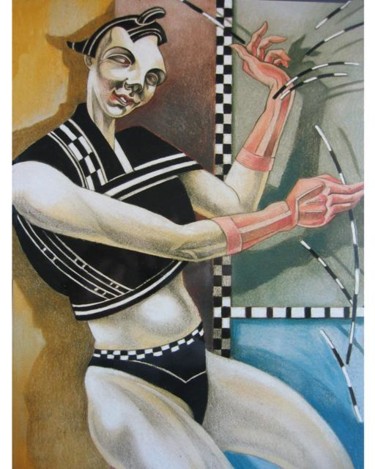 Peinture intitulée "Start (Mikado)" par Daniel Duhamel Arrapel, Œuvre d'art originale, Huile