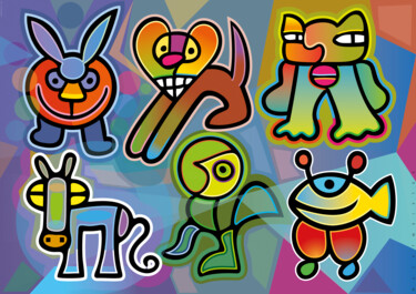 Krabbelgruppe | Toddlers Group Digital Arts titled "Krabbelgruppe | Tod…" by Bernd Wachtmeister, Original Artwork, 2D Digital Work