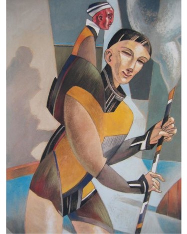 Peinture intitulée "Passeur (à la paroi…" par Daniel Duhamel Arrapel, Œuvre d'art originale, Huile