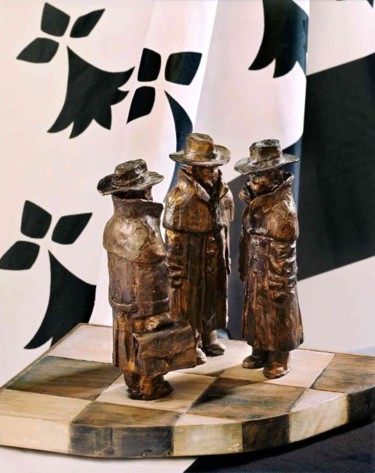 Sculpture intitulée "BANKSTERS" par Venner Fanch, Œuvre d'art originale, Métaux Monté sur Métal