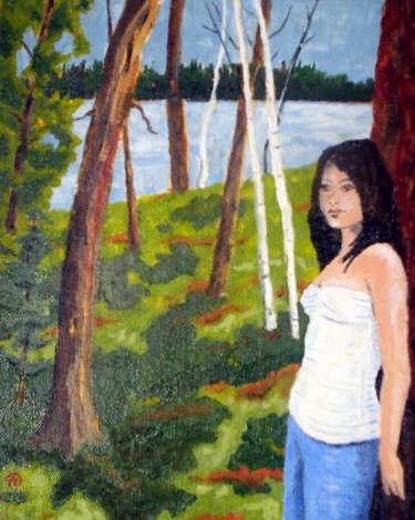 Peinture intitulée "Wood Nymph" par Alan Embrée Osler, Œuvre d'art originale, Huile