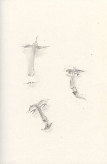 Drawing titled "Fumée" by Firmin-Jehan Chaudet, Original Artwork