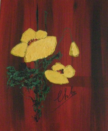 Painting titled "Quelques fleurs" by Roger Chastel, Original Artwork
